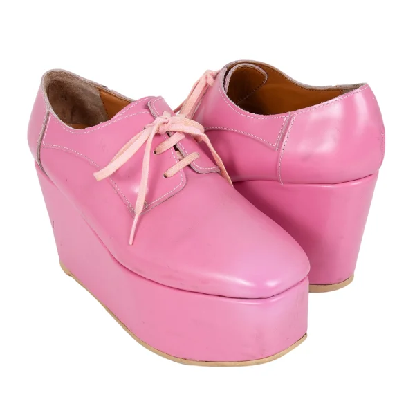 JUNYA WATANABE COMME des GARCONS Leather Platform Shoes Pink XS(US About 5.5) K-173286_001