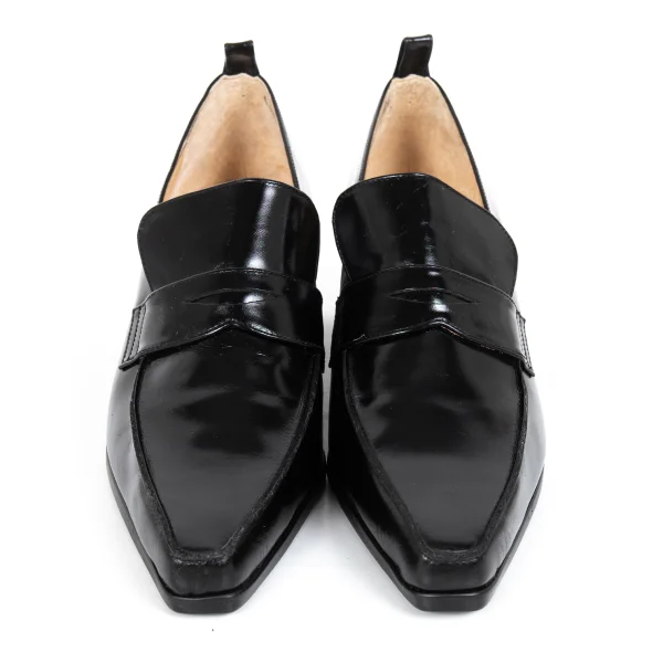 Jean Paul GAULTIER Square Heel Leather Penny Loafers K-173287_002