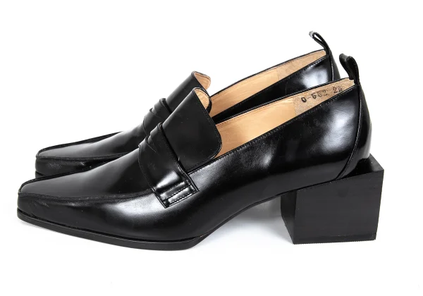Jean Paul GAULTIER Square Heel Leather Penny Loafers K-173287_003