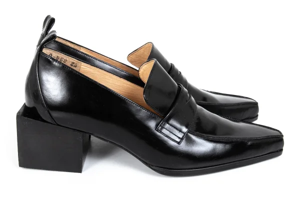 Jean Paul GAULTIER Square Heel Leather Penny Loafers K-173287_005