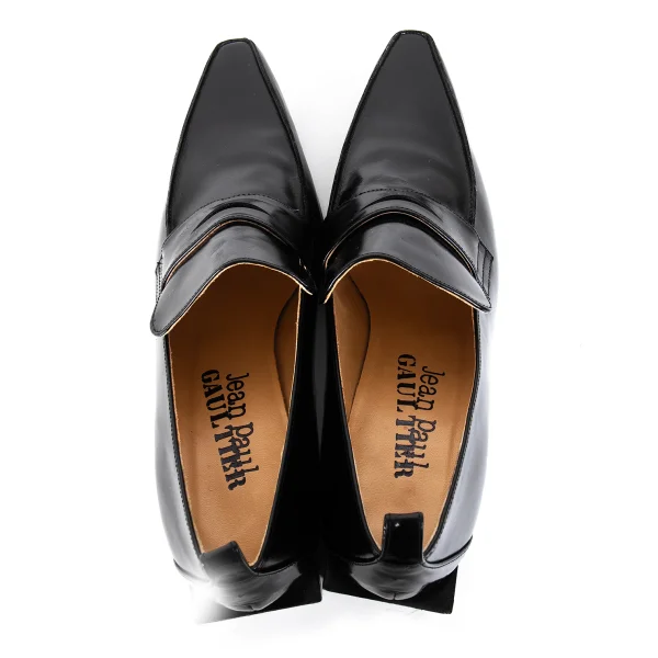 Jean Paul GAULTIER Square Heel Leather Penny Loafers K-173287_007