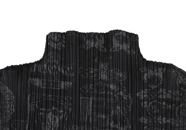 PLEATS PLEASE Dragon Printed Turtle Neck Blouse K-173289_004