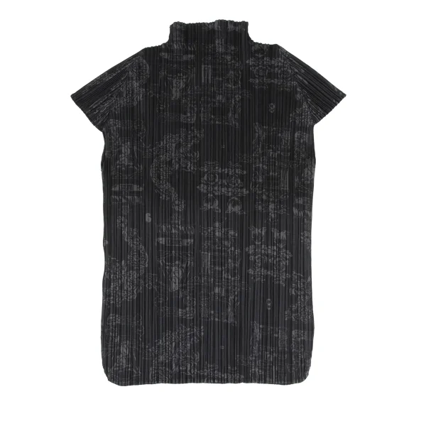 PLEATS PLEASE Dragon Printed Turtle Neck Blouse K-173289_008