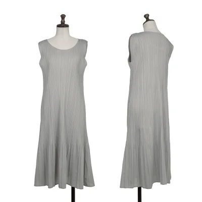 PLEATS PLEASE Pleated Sleeveles Dress