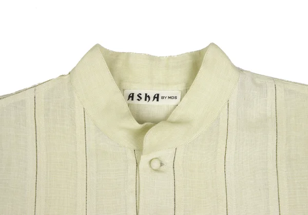 ASHA BY MDS Sheer Stripe Stand Collar Shirt Jacket K-173297_006
