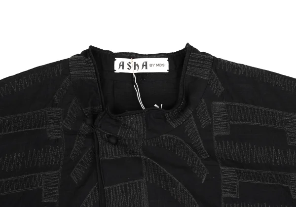 ASHA BY MDS Graphic Embroidery Layered Blouse K-173298_003