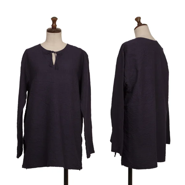 ASHA BY MDS Stitch Skipper Blouse Purple S-M K-173300_001