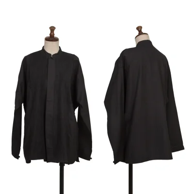 ASHA BY MDS Front Pintuck Detailing Band Collar Jacket 