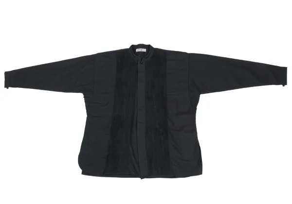 ASHA BY MDS Front Pintuck Detailing Band Collar Jacket  K-173301_002