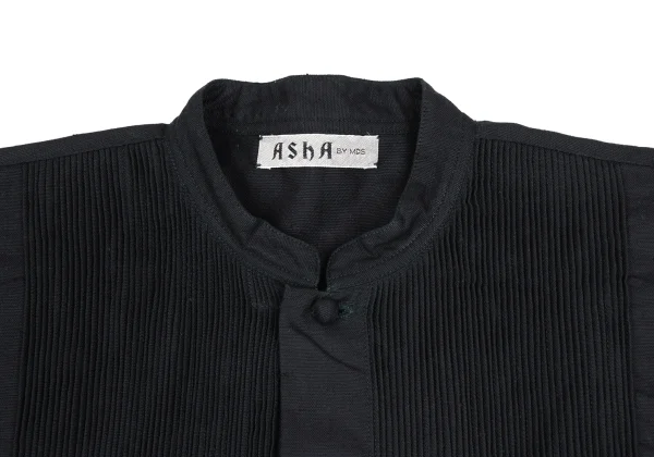 ASHA BY MDS Front Pintuck Detailing Band Collar Jacket  K-173301_006