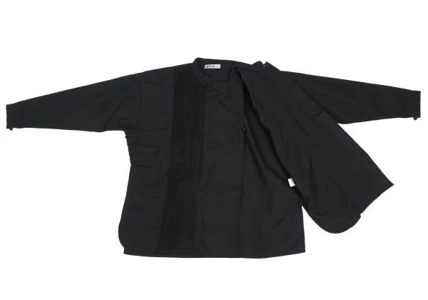 ASHA BY MDS Front Pintuck Detailing Band Collar Jacket  K-173301_012