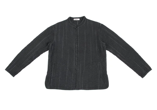ASHA BY MDS Sashiko Multi Button Band Collar Jacket K-173303_002