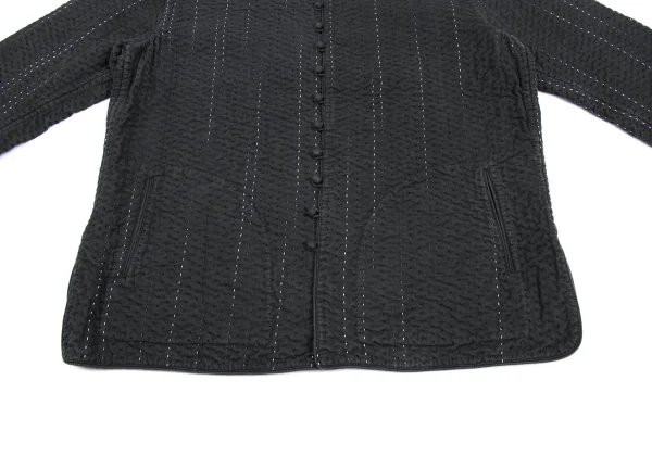 ASHA BY MDS Sashiko Multi Button Band Collar Jacket K-173303_011