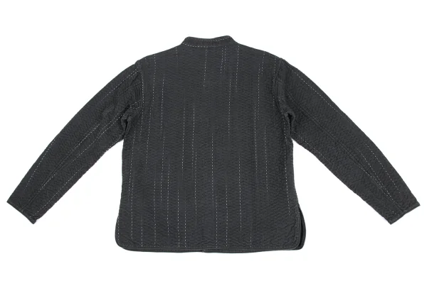 ASHA BY MDS Sashiko Multi Button Band Collar Jacket K-173303_017