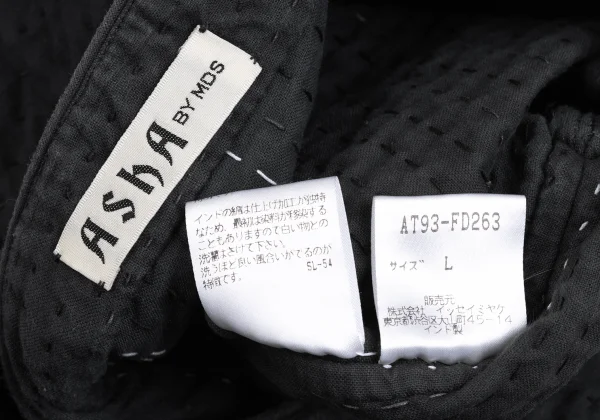 ASHA BY MDS Sashiko Multi Button Band Collar Jacket K-173303_019