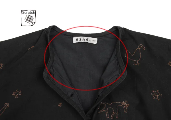 ASHA BY MDS Zigzag Animal Stitching  Collarless Jacket K-173306_005