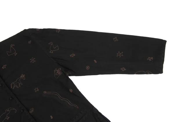 ASHA BY MDS Zigzag Animal Stitching  Collarless Jacket K-173306_007