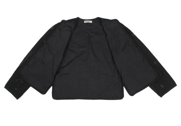ASHA BY MDS Zigzag Animal Stitching  Collarless Jacket K-173306_012