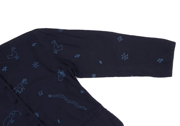 ASHA BY MDS Zigzag Animal Stitching Collarless Jacket K-173307_007