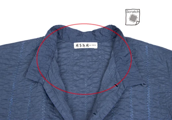 ASHA BY MDS Striped Sashiko Embroidered Stand Collar Jacket K-173308_005