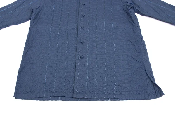 ASHA BY MDS Striped Sashiko Embroidered Stand Collar Jacket K-173308_008