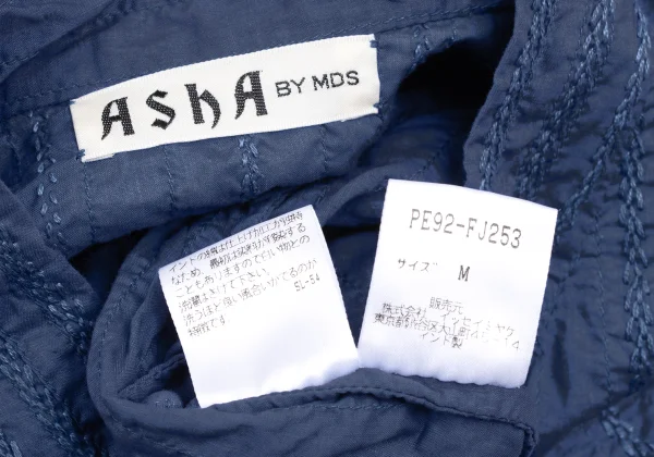 ASHA BY MDS Striped Sashiko Embroidered Stand Collar Jacket K-173308_013