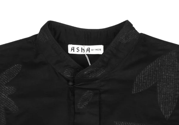 ASHA BY MDS Graphic Embroidery Foil Print Stand Collar Jacket K-173309_004