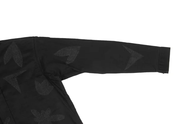 ASHA BY MDS Graphic Embroidery Foil Print Stand Collar Jacket K-173309_007