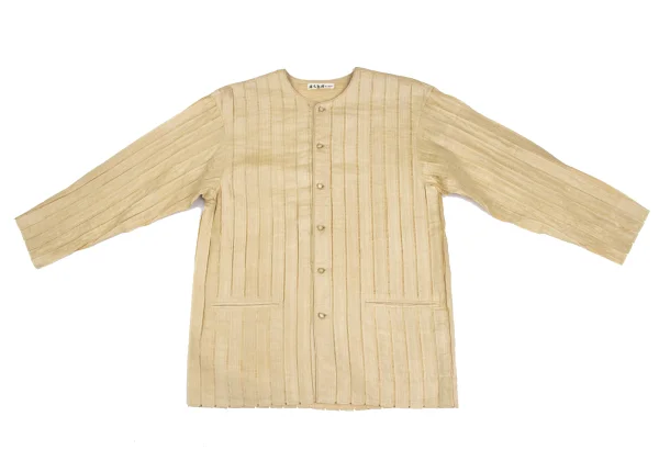 ASHA BY MDS Cotton Silk Tape Detail Collarless Jacket K-173311_002