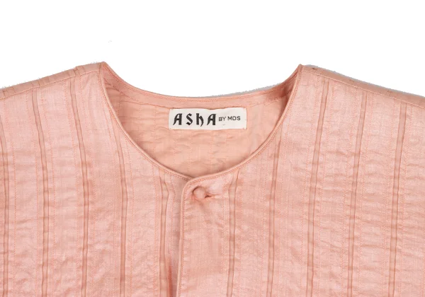 ASHA BY MDS Cotton Silk Tape Detail Collarless Jacket K-173312_003