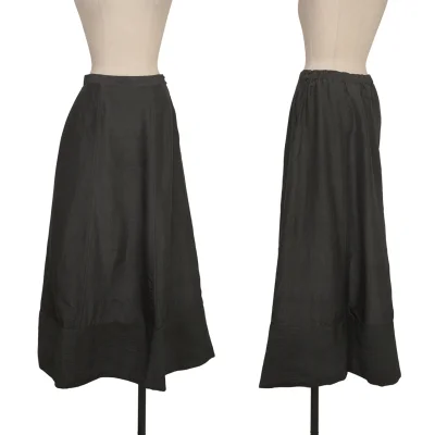 ASHA BY MDS Pintuck Hem Detail Silk Skirt