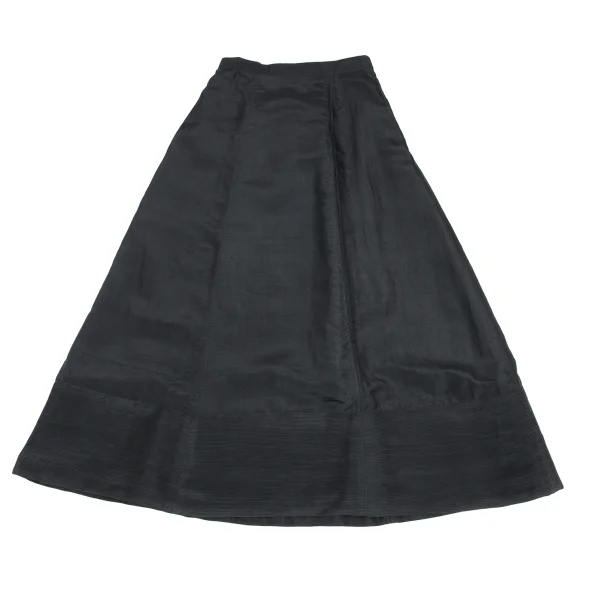 ASHA BY MDS Pintuck Hem Detail Silk Skirt K-173316_002