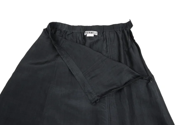 ASHA BY MDS Pintuck Hem Detail Silk Skirt K-173316_005