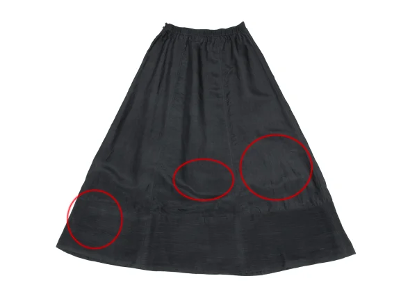 ASHA BY MDS Pintuck Hem Detail Silk Skirt K-173316_009