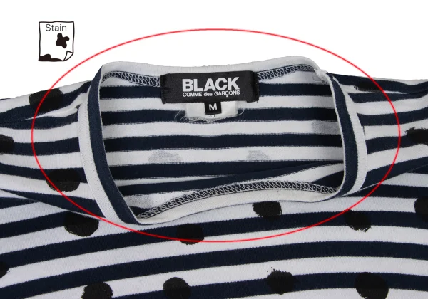 BLACK COMME des GARCONS Cotton Dot T-shirt K-173326_007