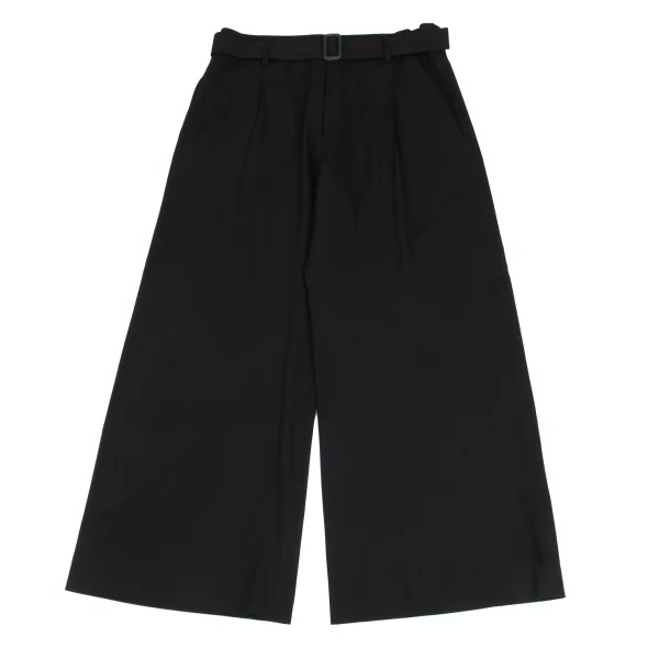 Y's Wool Belted Wide Pants Black 3 K-173334_001