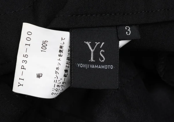 Y's Wool Belted Wide Pants K-173334_014