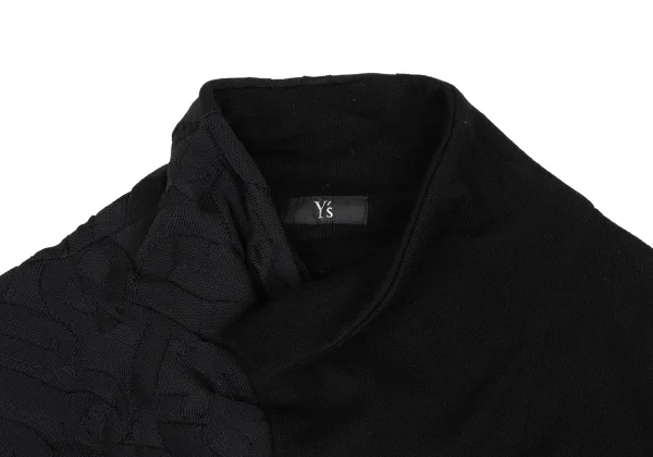 Y's Number Jacquard Asymmetrical Knit Cardigan K-173339_004