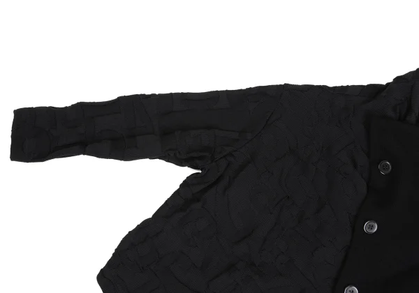 Y's Number Jacquard Asymmetrical Knit Cardigan K-173339_006