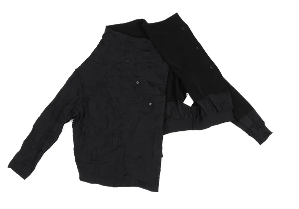 Y's Number Jacquard Asymmetrical Knit Cardigan K-173339_011