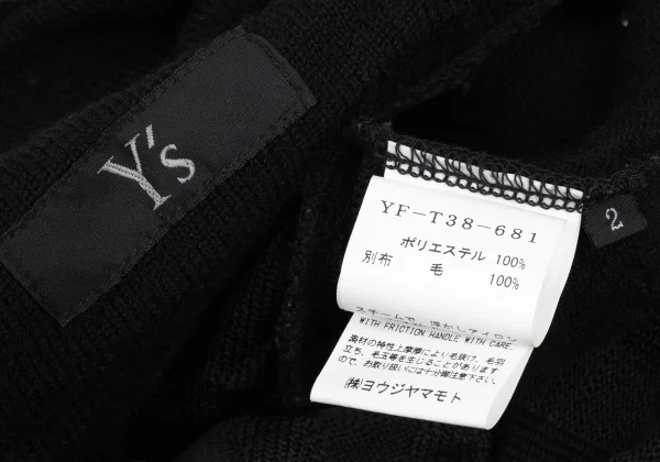 Y's Number Jacquard Asymmetrical Knit Cardigan K-173339_018