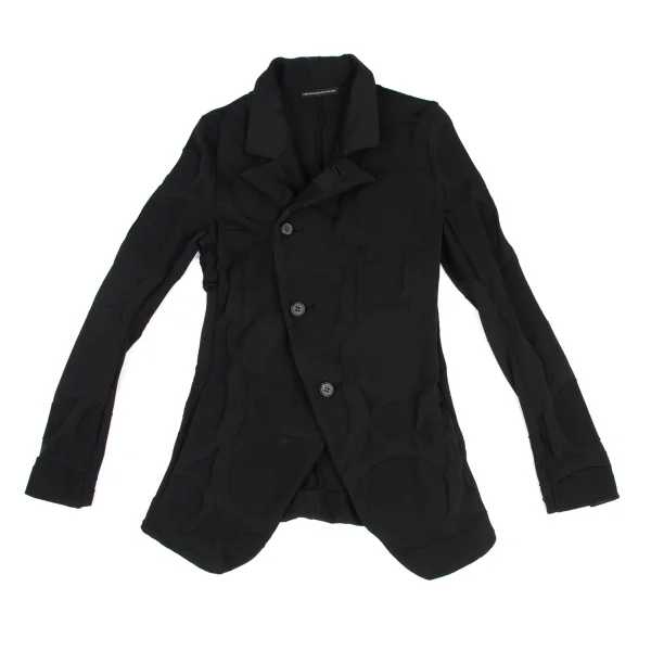 Y's Circle Jacquard Peaked-lapel Knit Jacket K-173340_002