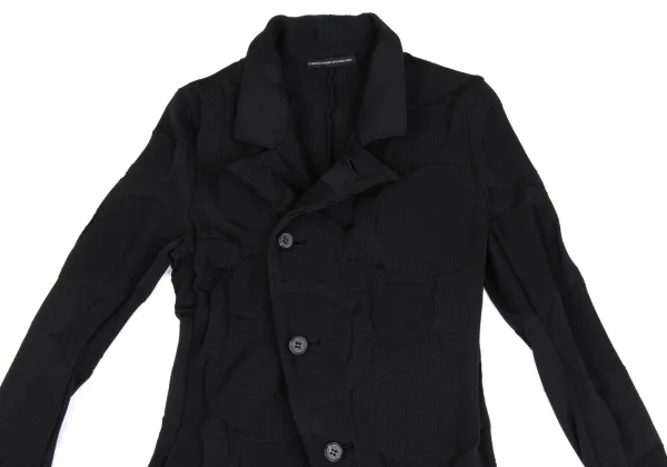 Y's Circle Jacquard Peaked-lapel Knit Jacket K-173340_003