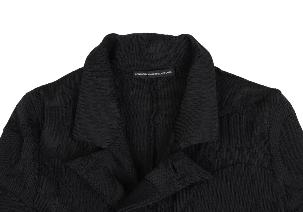 Y's Circle Jacquard Peaked-lapel Knit Jacket K-173340_004