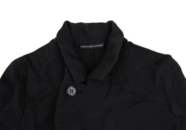 Y's Circle Jacquard Peaked-lapel Knit Jacket K-173340_006