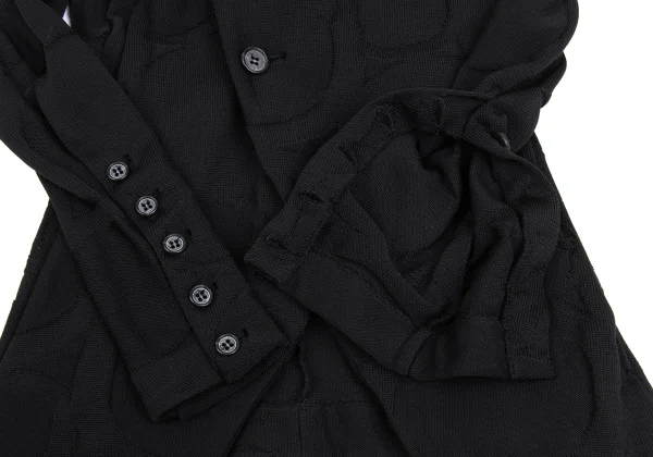 Y's Circle Jacquard Peaked-lapel Knit Jacket K-173340_009