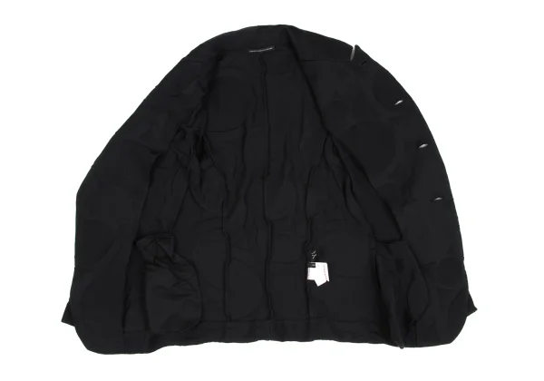 Y's Circle Jacquard Peaked-lapel Knit Jacket K-173340_012