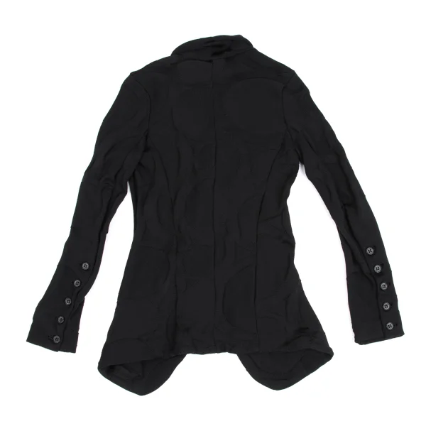 Y's Circle Jacquard Peaked-lapel Knit Jacket K-173340_013