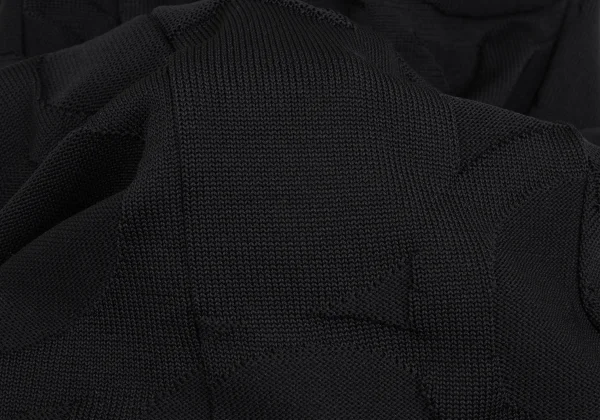 Y's Circle Jacquard Peaked-lapel Knit Jacket K-173340_016