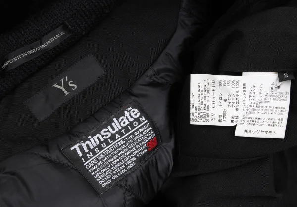 Y's Rib Knit Collar Hooded Thinsulate Padded Jacket K-173341_017